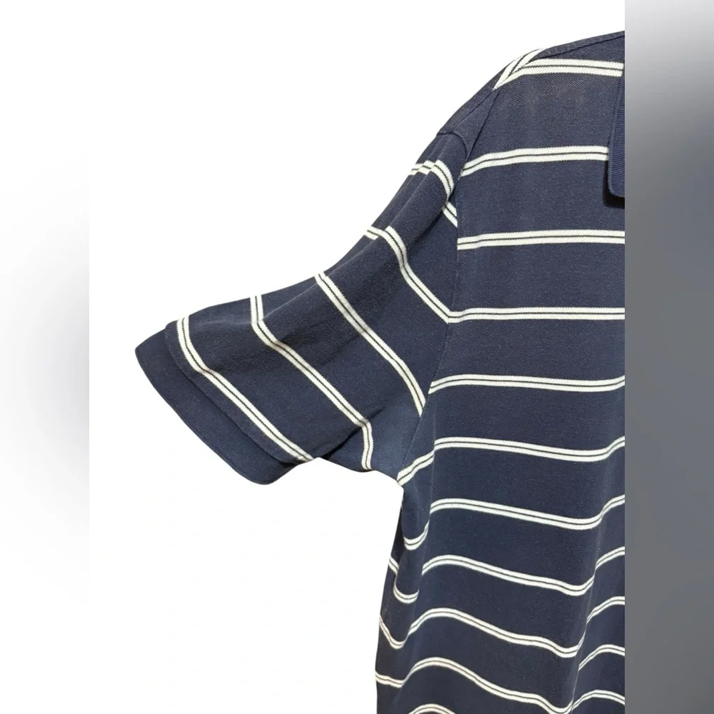 Ralph Lauren Classic Fit Polo Shirt Navy Blue with White Stripes Size‎ XXL
